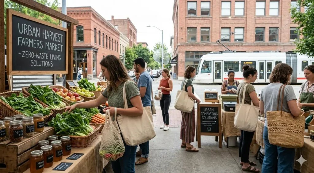 Zero-waste lifestyle in a US city